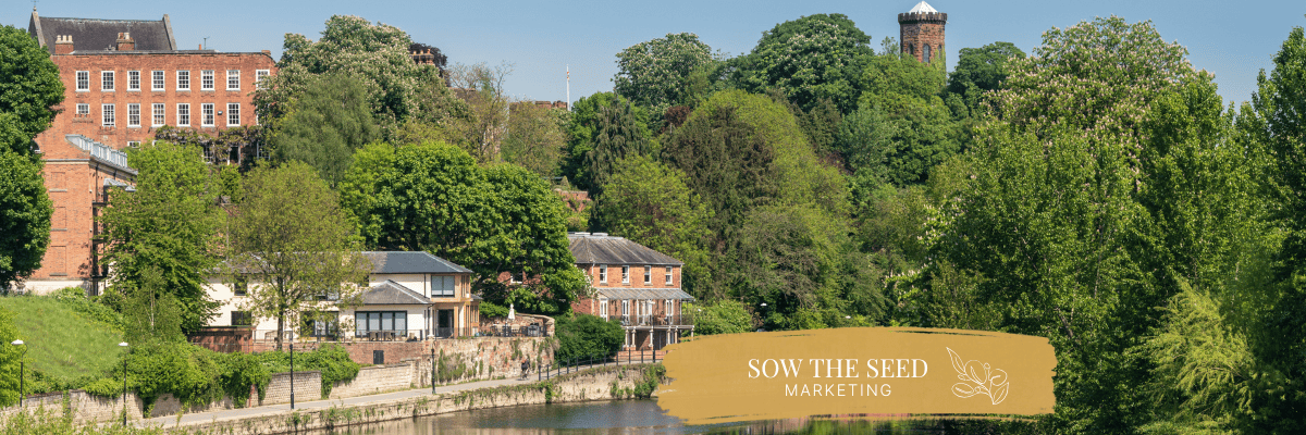Shrewsbury town and the River Severn, Shropshire